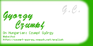 gyorgy czumpf business card